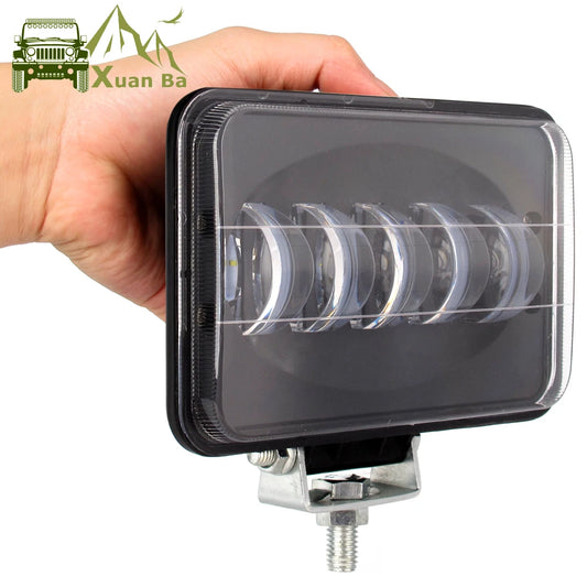 6D Lens 6 Inch Square Led Work Light For Trailer 4WD ATV SUV UTV