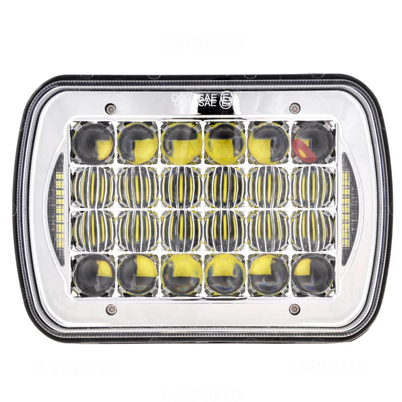 5x7Inch LED Square Headlights with Hi/Lo Beam&DRL 6x7" Truck Headlamps