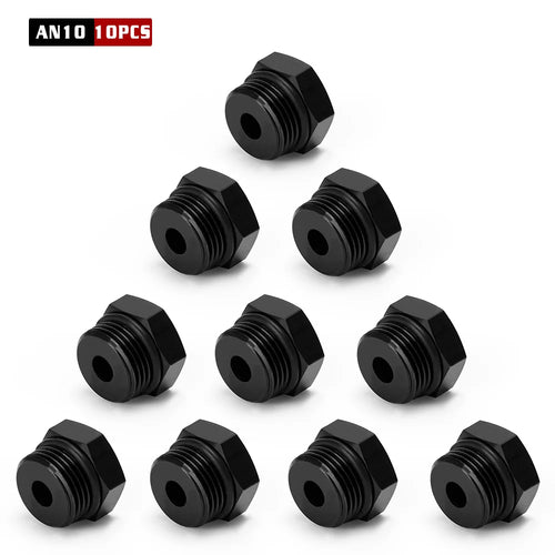 10 Pieces AN6 AN8 AN10 Male Block Off Cap Fitting Hex Head Plug With