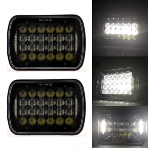 5x7Inch LED Square Headlights with Hi/Lo Beam&DRL 6x7" Truck Headlamps