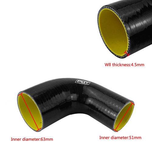 51mm / 63mm / 76mm / 51mm to 63mm / 63mm to 76mm 90 Degree 45 Degree