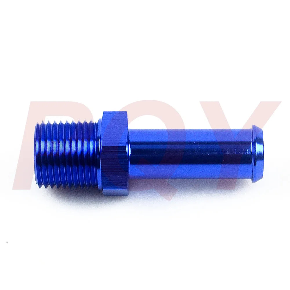 UNIVERSAL ALUMINUM STRAIGHT 1/2" HOSE NIPPLE TO MALE 3/8" NPT FITTING