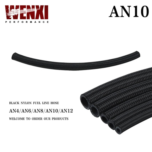 10 AN AN4 AN6 AN8 AN10 Pro's Lite Black Racing Hose Fuel Oil Line 350