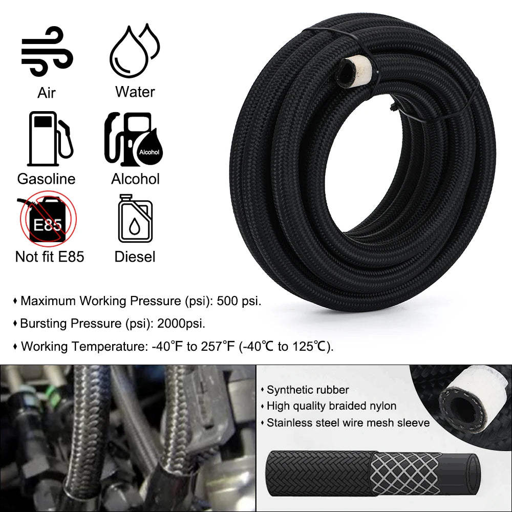 10AN AN10 Oil Fuel Fittings Hose End 0+45+90+180 Degree Oil Adaptor