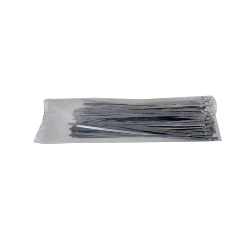 100pcs 12"x200mm/300mm Stainless Steel Cable Ties, Locking Metal