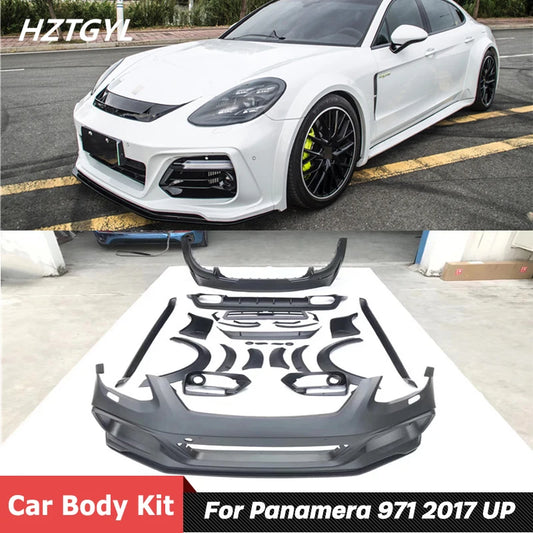 Wide Style Unpainted FRP Material Car Body Kit Front Rear Bumper Lip