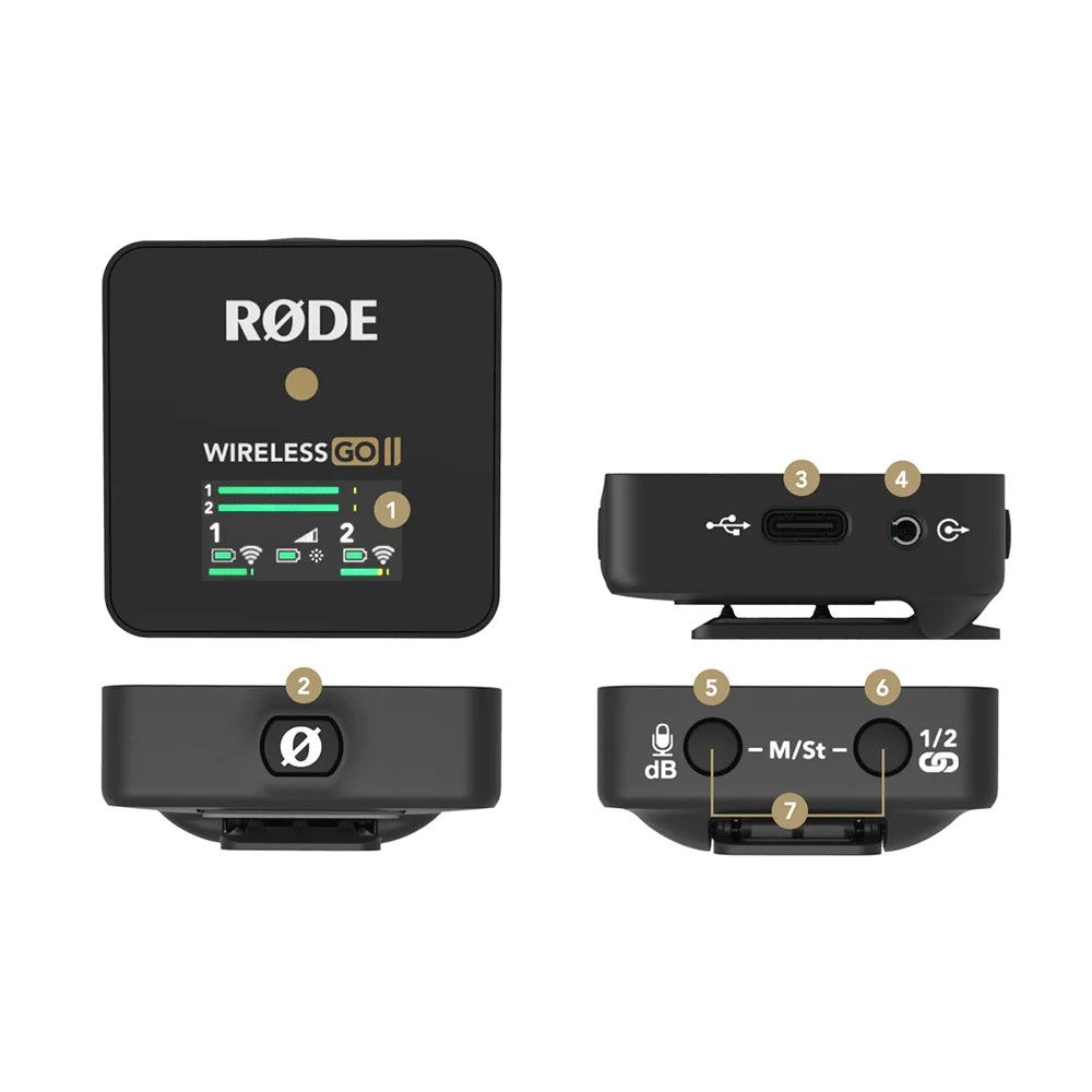 Rode Wireless Go II Wireless Microphone 200m Transmission Dual Channel