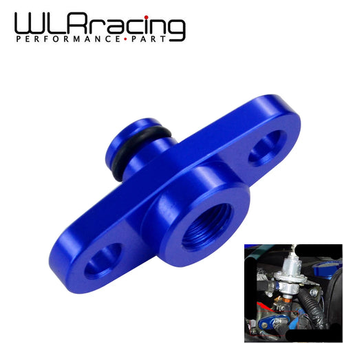 WLR RACING - 1/8 NPT Fuel Rail Pressure Regulator Adapter Blue for