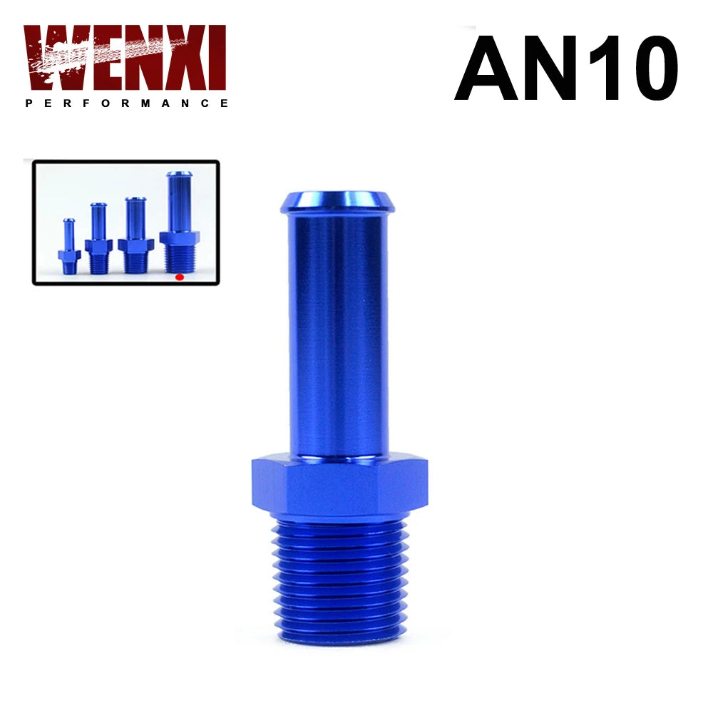 UNIVERSAL ALUMINUM STRAIGHT 5/8" HOSE NIPPLE TO MALE 1/2" NPT FITTING