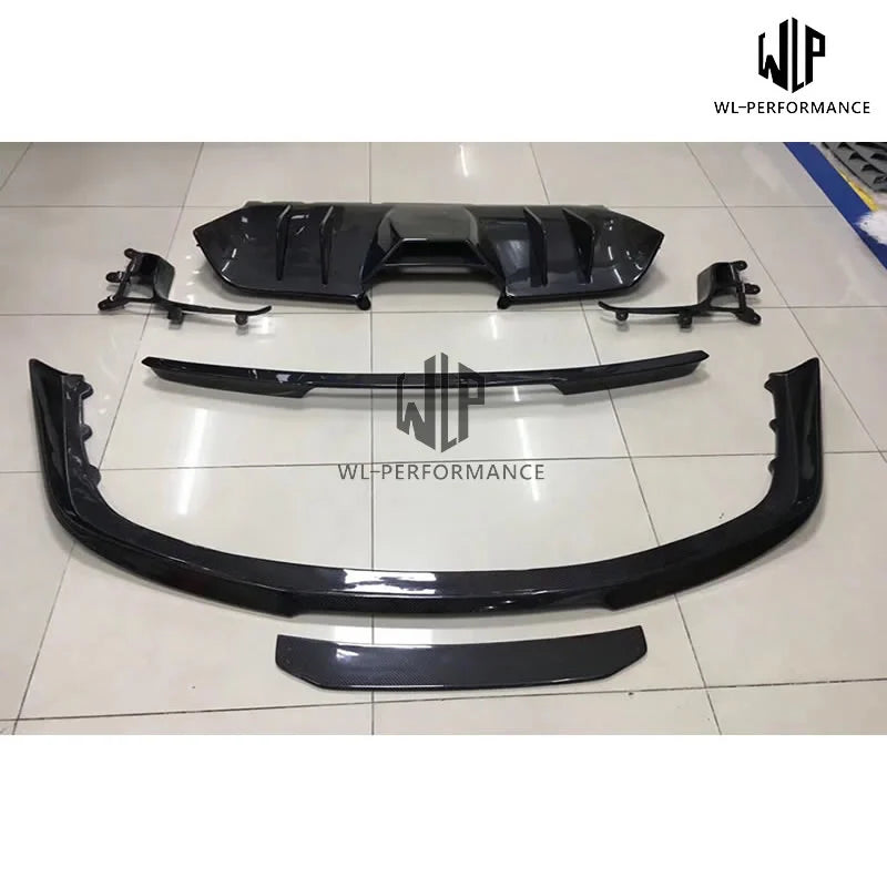 458 Car Body Kit Carbon Fiber Front Lip Splitter Rear Lip Diffuser