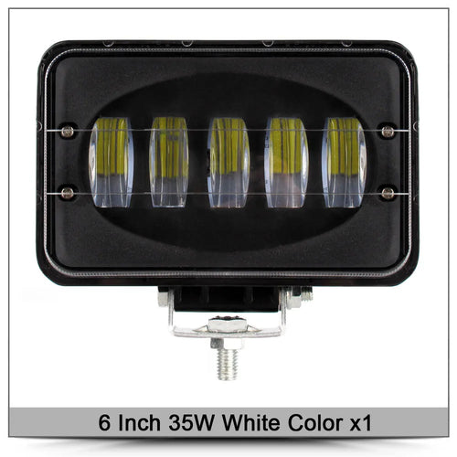 6D Lens 6 Inch Square Led Work Light For Trailer 4WD ATV SUV UTV