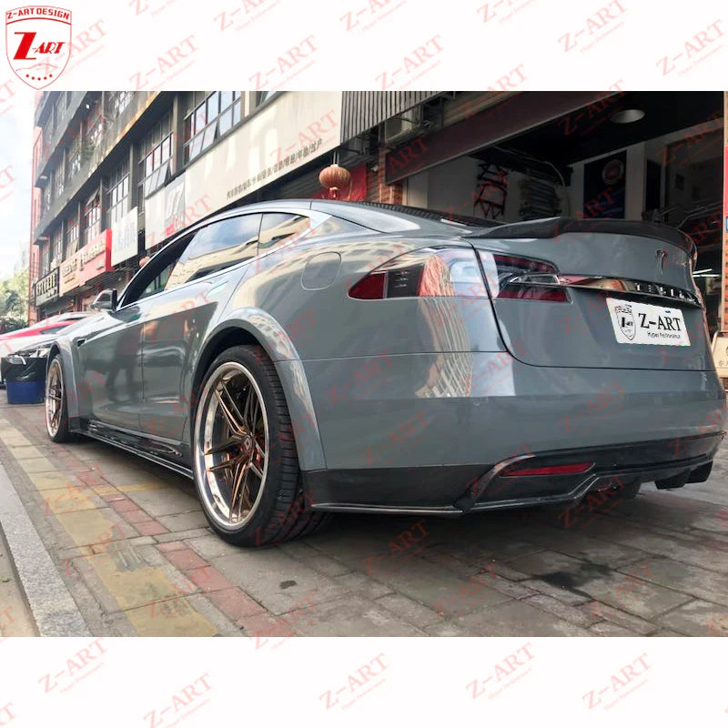 Z-ART Carbon Fiber Aerokit for Model S Carbon Fiber Wide Body Kit for