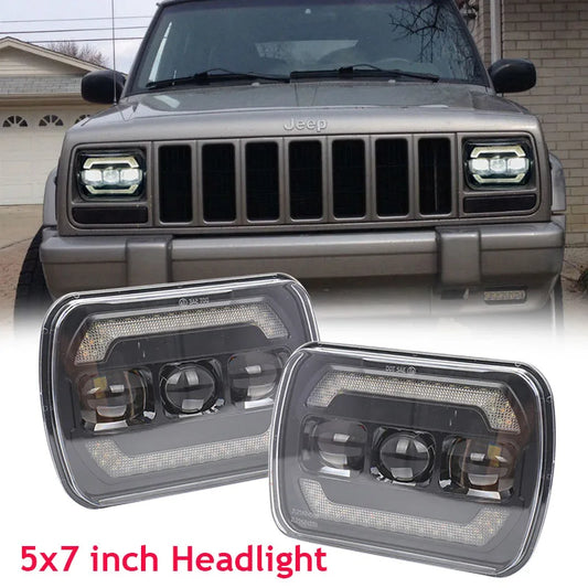 7"x 5" LED High Low Beam Rectangular Headlight for Jeep Wrangler YJ