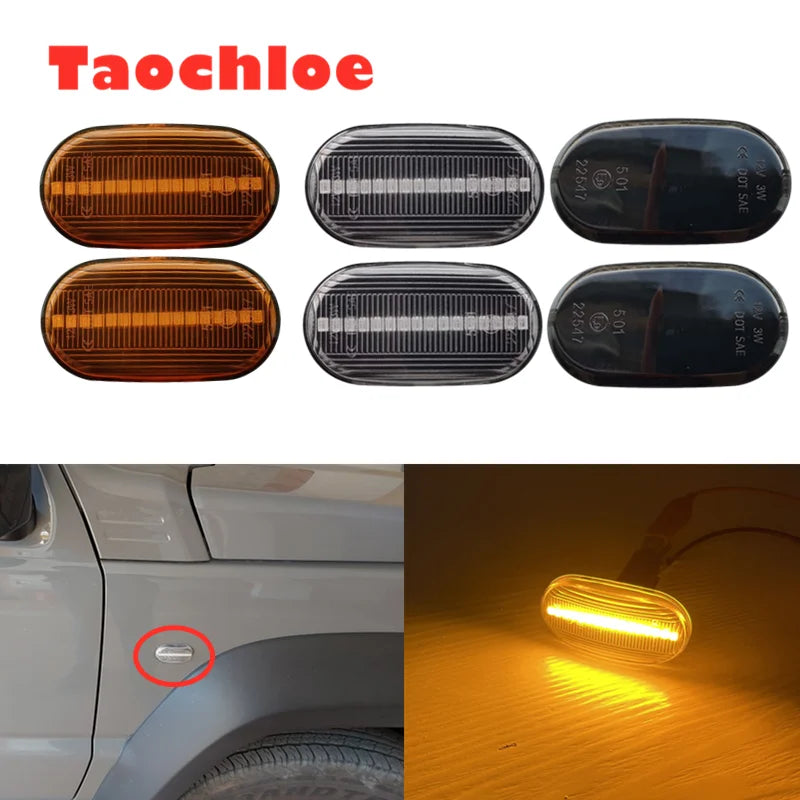 1Pair Led Side Marker Flowing Turn Signal Lamp Dynamic Blinker for