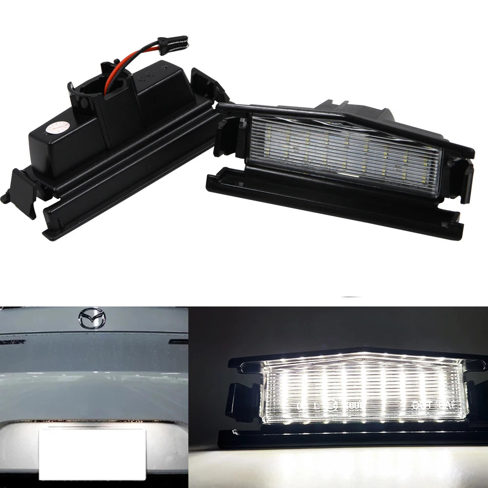 2x LED License Number Plate Light For Mazda Miata MX-5 2016 2017 2018