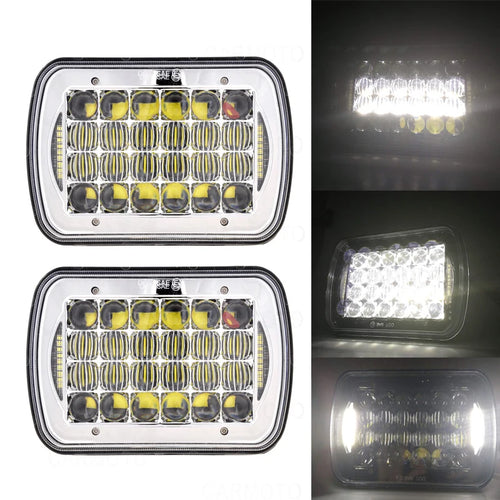 5x7Inch LED Square Headlights with Hi/Lo Beam&DRL 6x7" Truck Headlamps