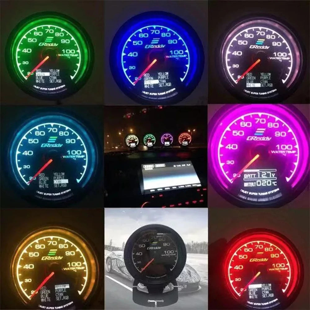 62MM 1 Inch Racing Gauge Greddi Multi D/A LCD Digital Display Turbo