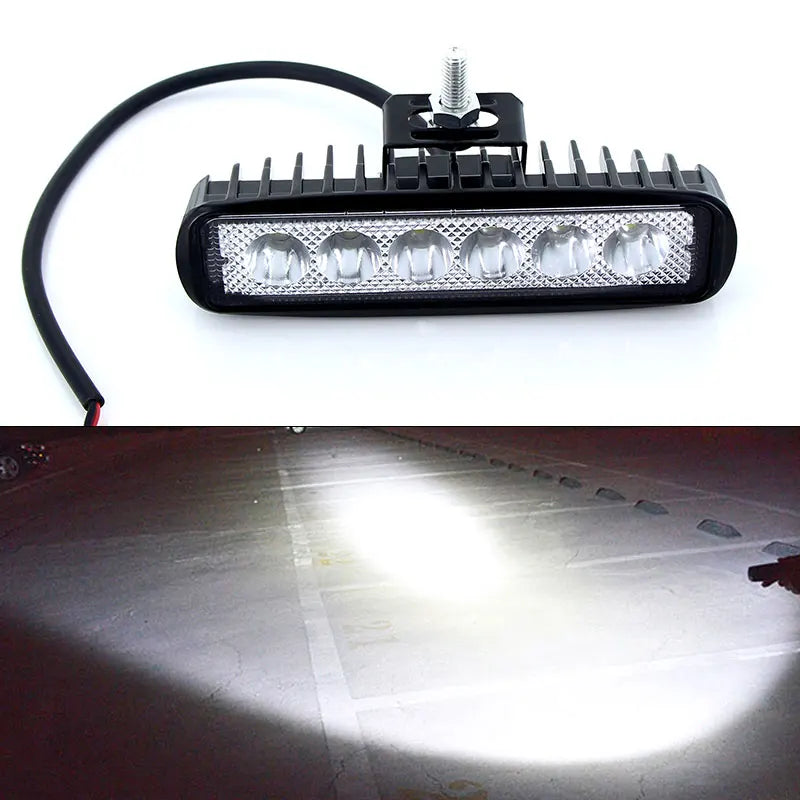 1pcs LED Work Light Bar 18W For Motorcycle Car Truck Boat Tractor