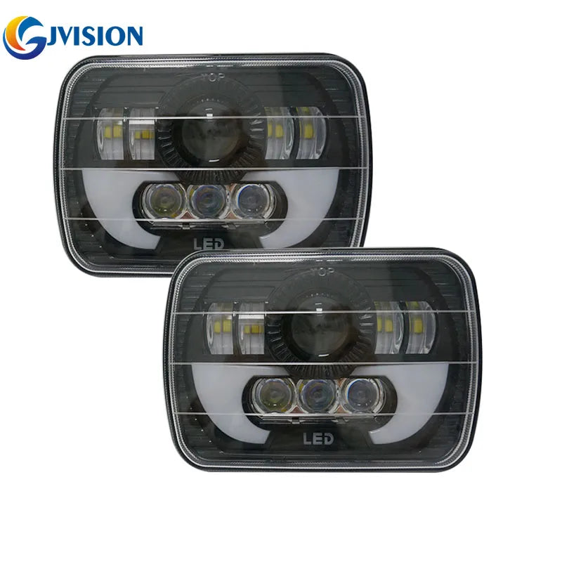 7x6 5x7 Inch Rectangular LED Headlights Square Headlamp High/ Low Beam