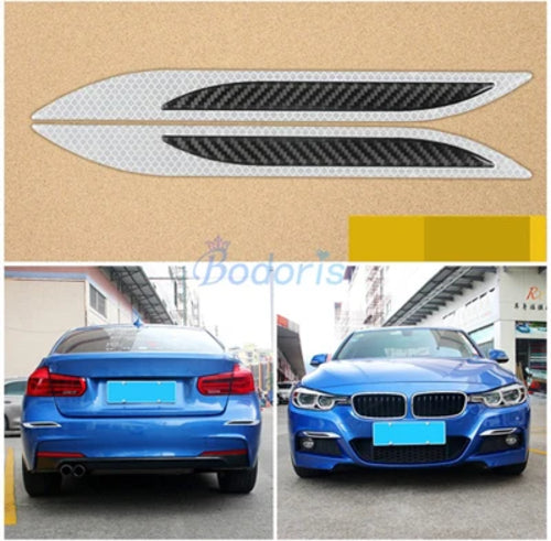 Waterproof Reflective Warning Sticker Front Rear Bumper Strips For