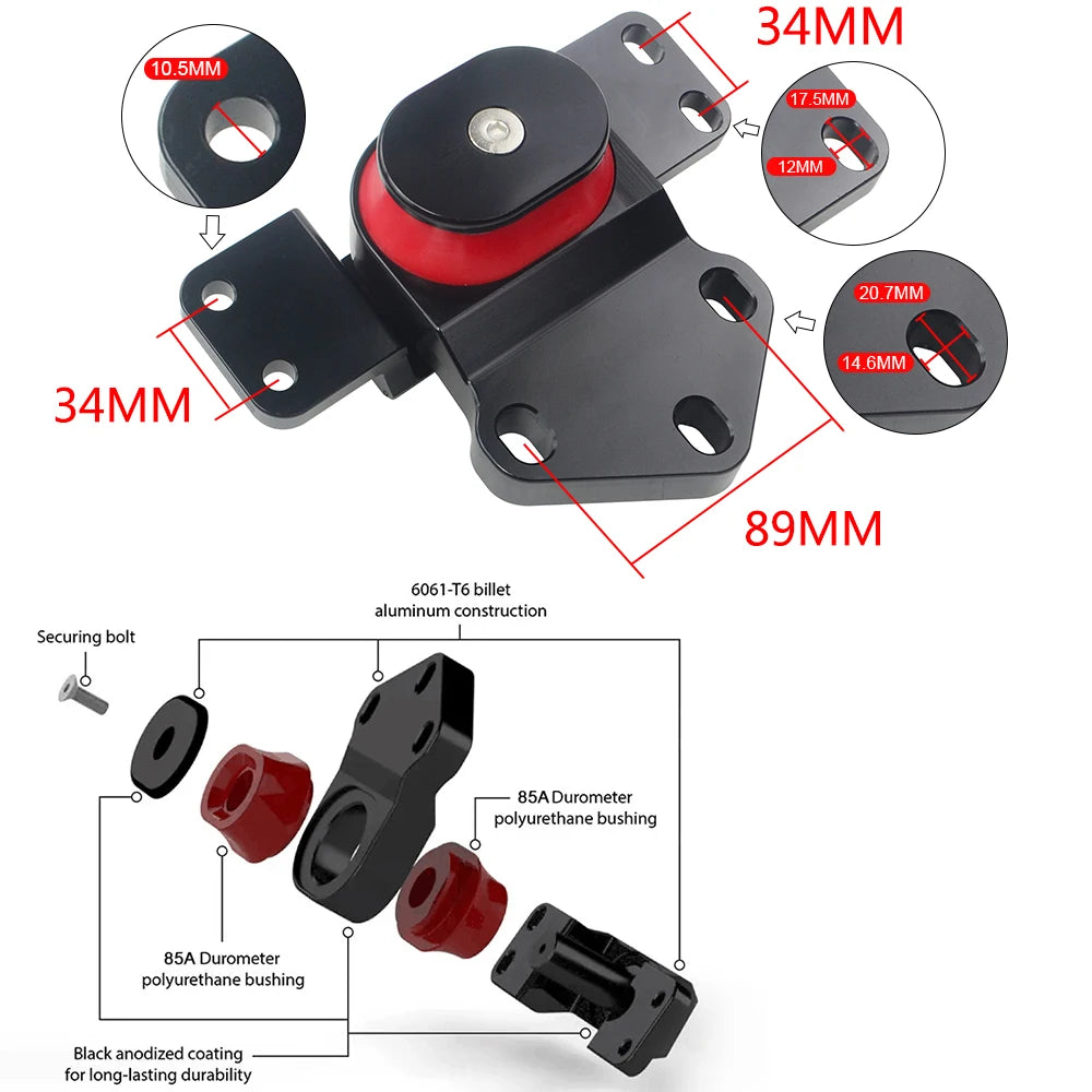 WLR - Drivetrain Engine Transmission Mount Dog Bone For Volkswagen