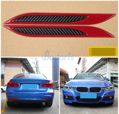 Waterproof Reflective Warning Sticker Front Rear Bumper Strips For