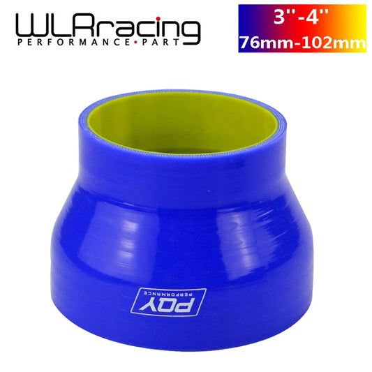 WLR RACING -BLUE & Yellow 3"-4" 76mm-102mm SILICONE HOSE STRAIGHT