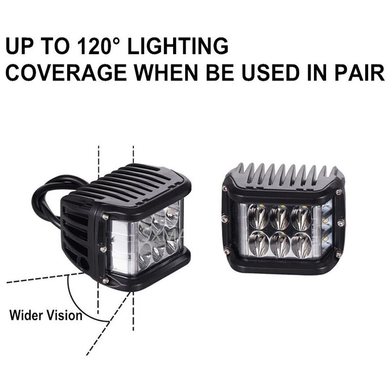 4inch 3 Sides Shooter Led Cube 60W Led Work Light 12v 24v Off Road 4x4