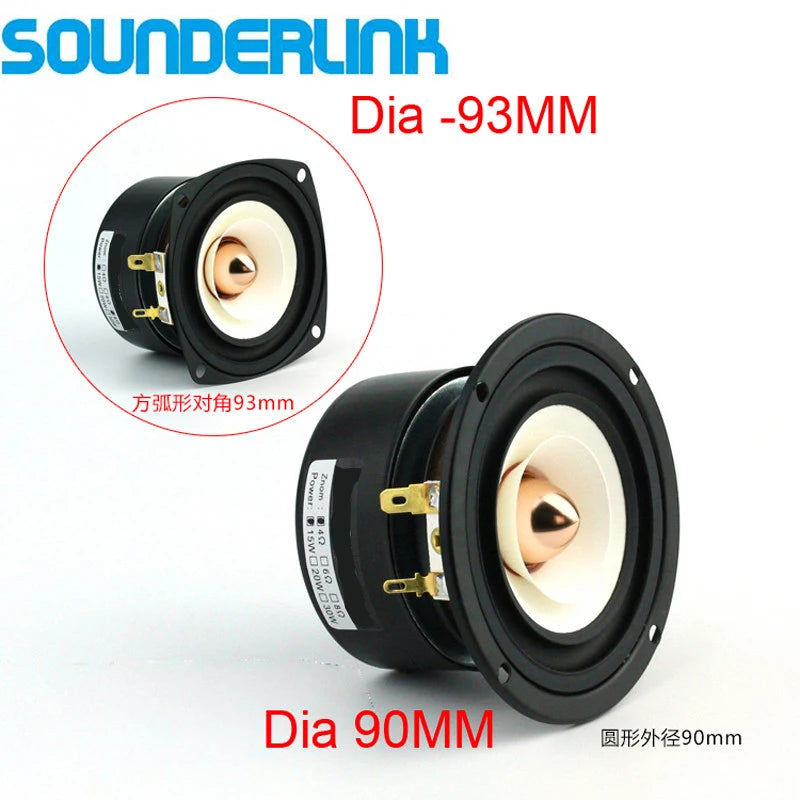 2PCS/LOT Sounderlink 3'' Full Range frequency Speaker 3 inch 90MM unit