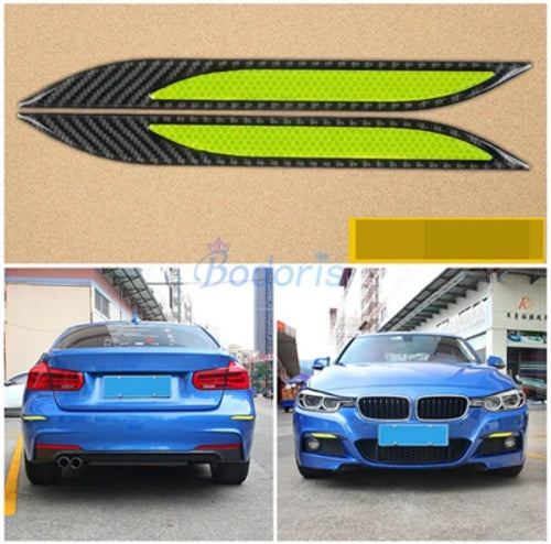 Waterproof Reflective Warning Sticker Front Rear Bumper Strips For