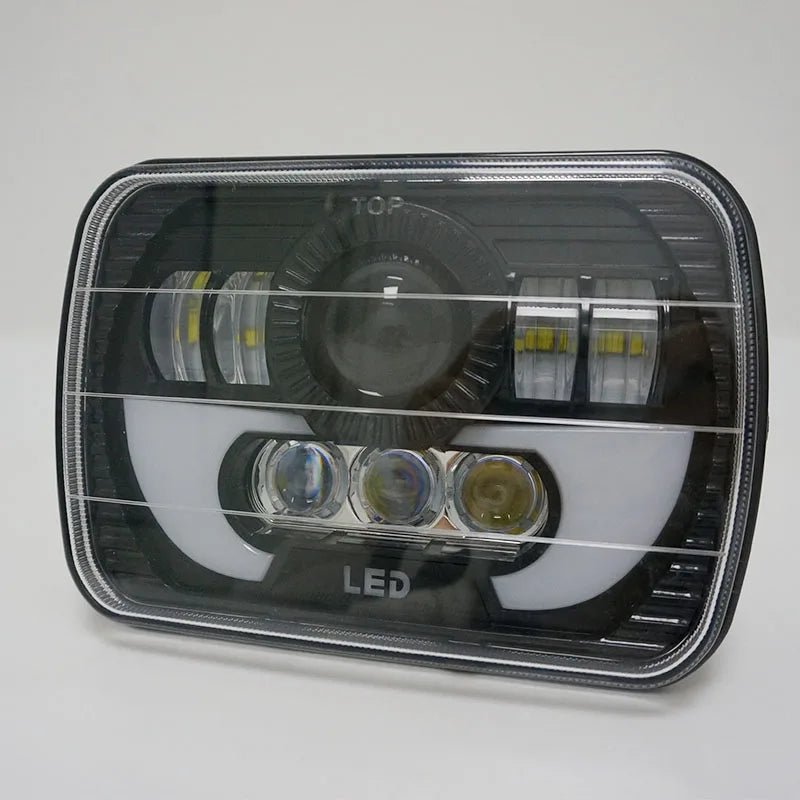 5*7'' inch 90W Square led headlight 6x7 inch Sealed beam Angel eyes