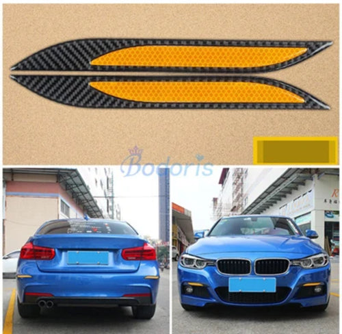 Waterproof Reflective Warning Sticker Front Rear Bumper Strips For