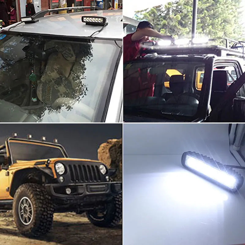 1pcs LED Work Light Bar 18W For Motorcycle Car Truck Boat Tractor