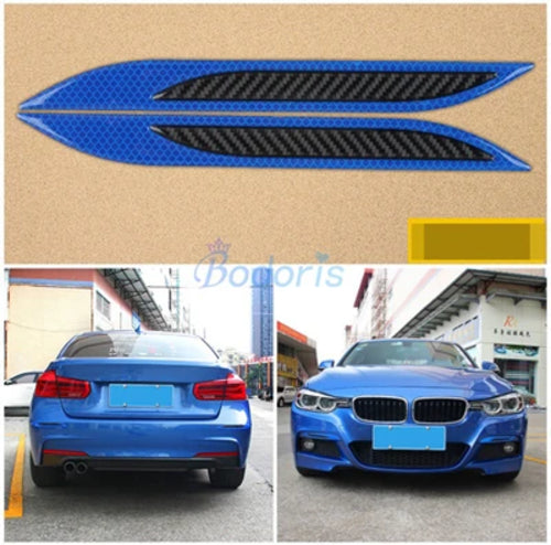 Waterproof Reflective Warning Sticker Front Rear Bumper Strips For