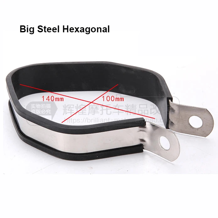 Stainless Steel & Carbon Finer Motorcycle Exhaust clamp muffler