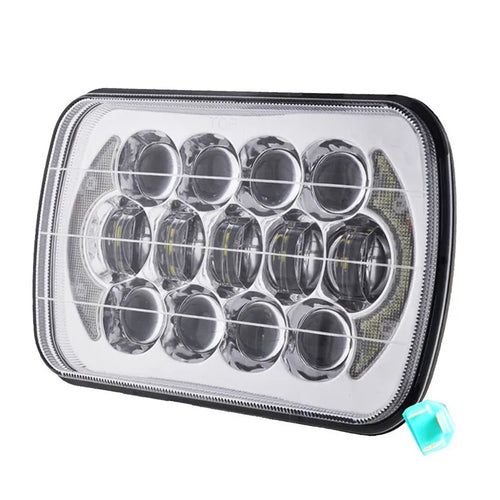 105W 7x6 5x7 LED  Rectangle Headlights for Jeep Wrangler YJ Cherokee