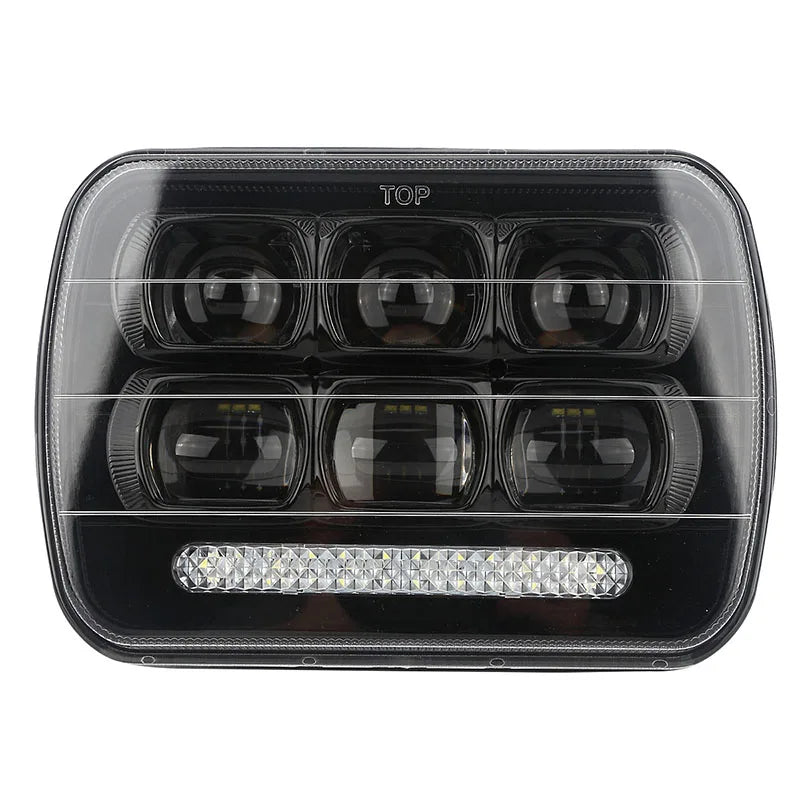 5x7 inch Square LED Headlight 65W DRL High Low Beam Offroad Driving