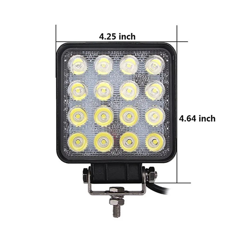 10pcs 48W Led Work Light 4 Inch Square Offroad Light 12V 24V Driving