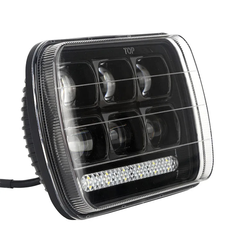 5x7 inch Square LED Headlight 65W DRL High Low Beam Offroad Driving