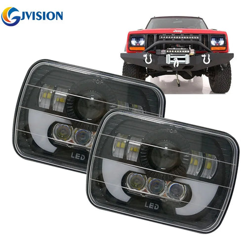 7x6 5x7 Inch Rectangular LED Headlights Square Headlamp High/ Low Beam