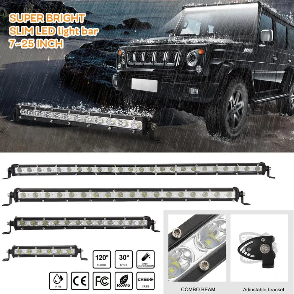 14 Inch 36W 6000K 1800LM Waterproof Car LED Strip Work Light Bar