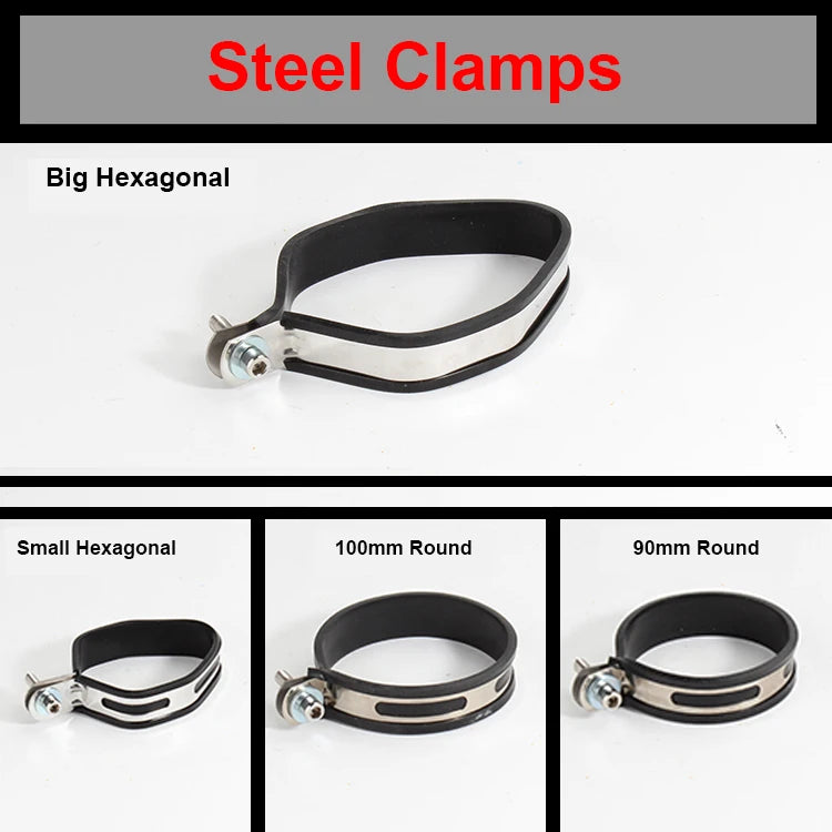 Stainless Steel & Carbon Finer Motorcycle Exhaust clamp muffler