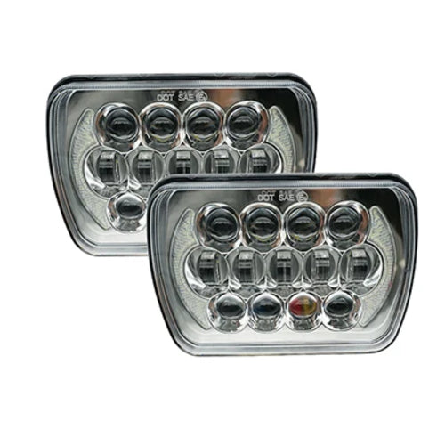 1 Pair 5x7 inch 7'' Square LED headlight 7x6 inch 105W Hi/Lo Beam for