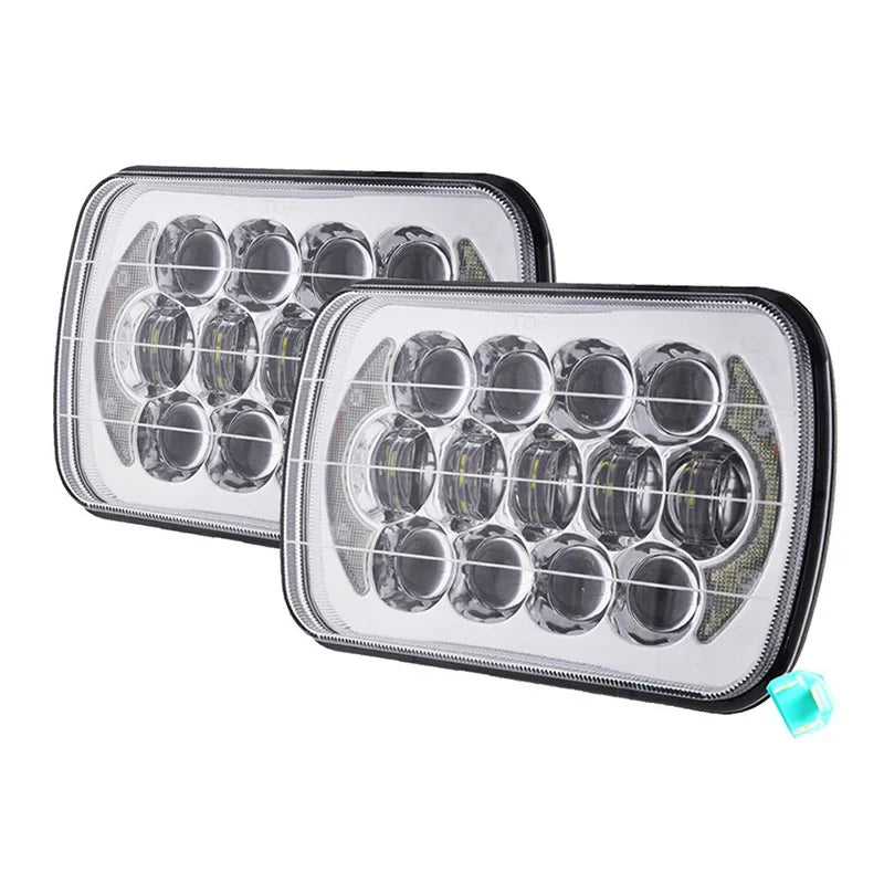 105W 7x6 5x7 LED  Rectangle Headlights for Jeep Wrangler YJ Cherokee