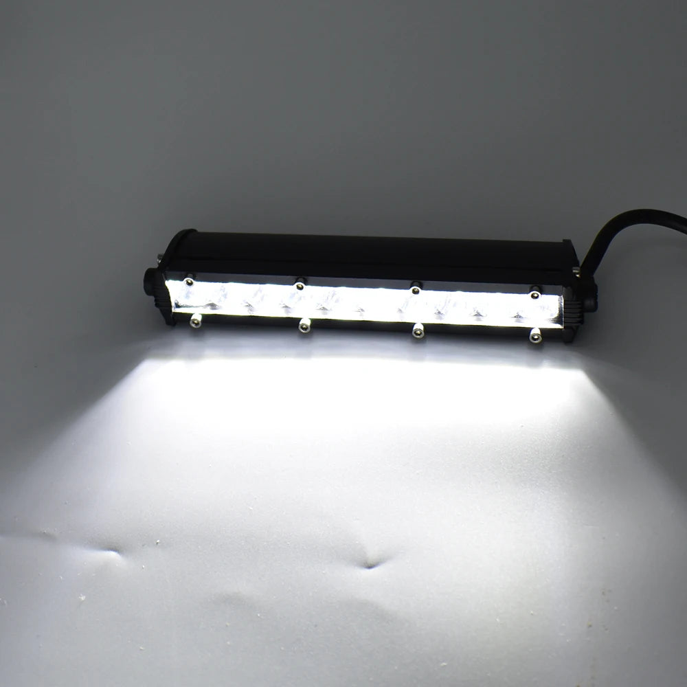 1 Piece Ultra Slim Single Row 7 inch LED Light Bar 30W Work Bar Light