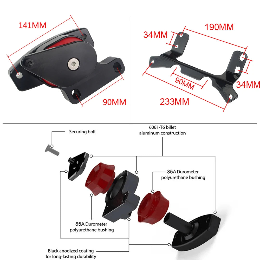 WLR - Drivetrain Engine Transmission Mount Dog Bone For Volkswagen