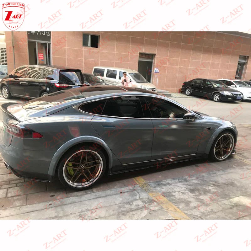 Z-ART Carbon Fiber Aerokit for Model S Carbon Fiber Wide Body Kit for