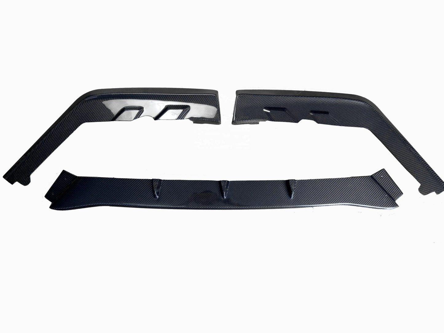 2015-18  3-PC MP style  Carbon Fiber FRONT BUMPER LIP SPLITTER  For