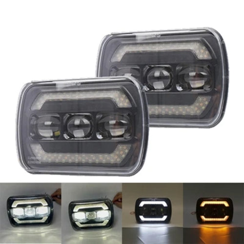 7"x 5" LED High Low Beam Rectangular Headlight for Jeep Wrangler YJ