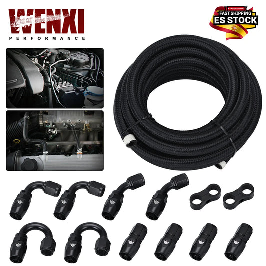 6AN AN6 Oil Fuel Fittings Hose End 0+45+90+180 Degree Oil Adaptor Kit